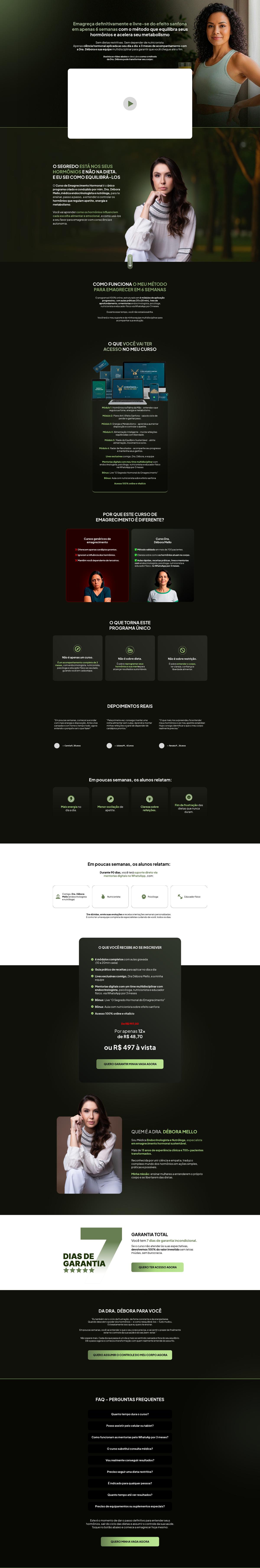 Site criado pela Liare: Dra. Débora Mello